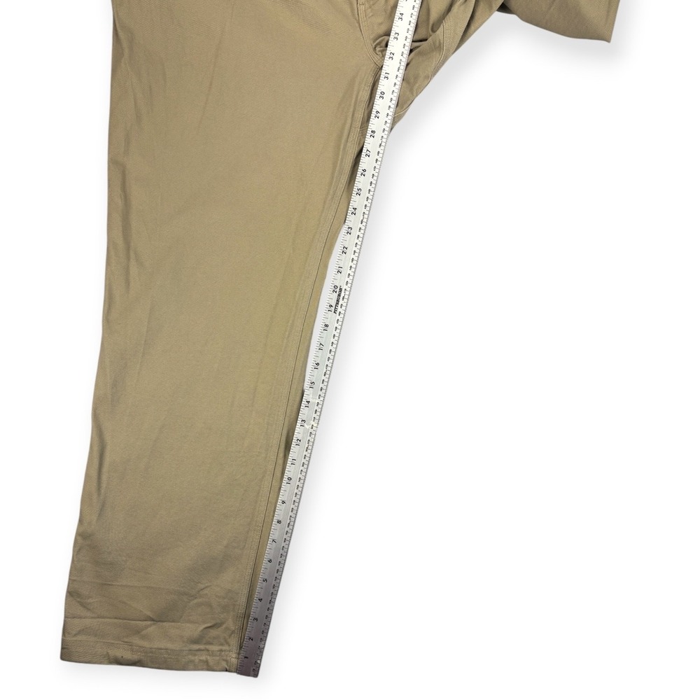 Duluth Trading Flex Fire Hose Pants Mens 46x32 Khaki Relaxed Fit Workwear Canvas - Picture 8 of 8